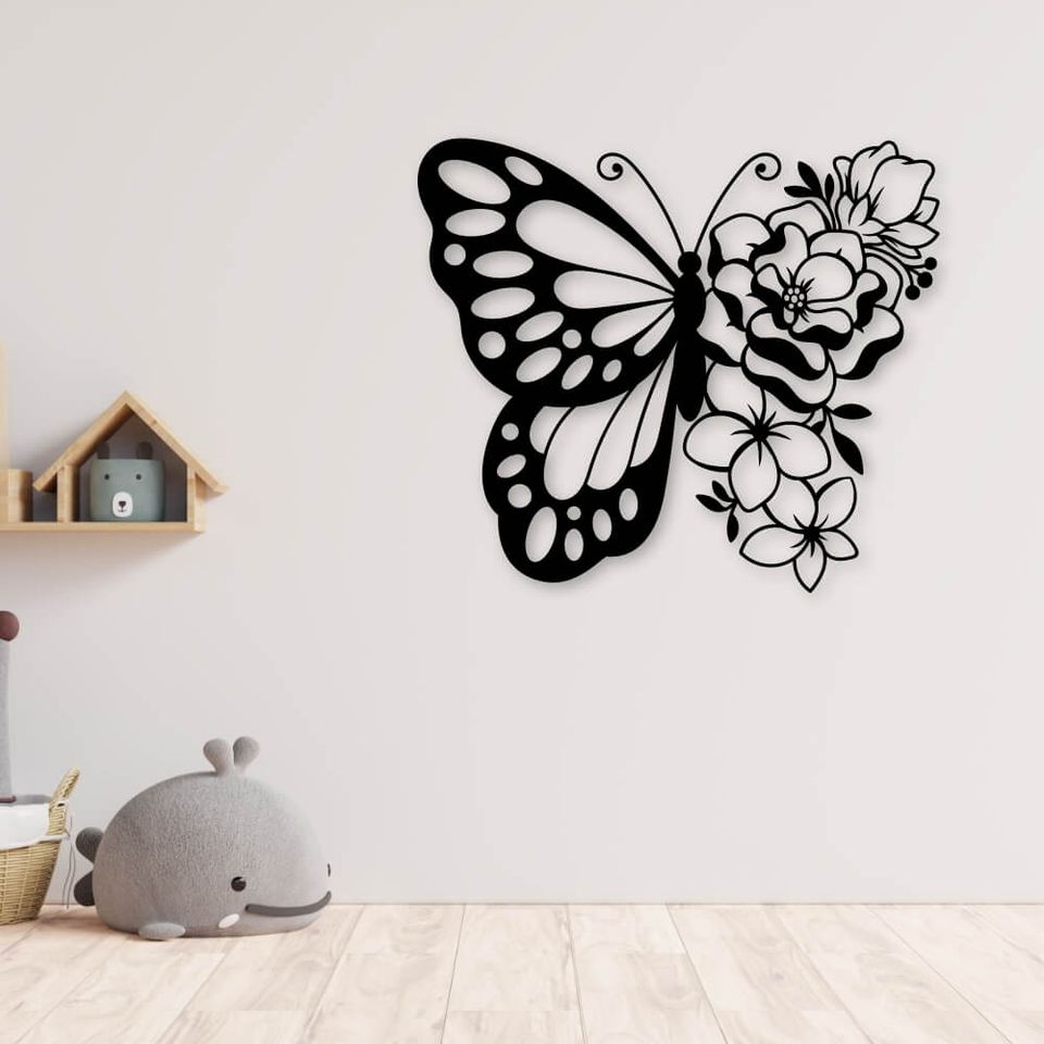 Butterfly/flower wall decor