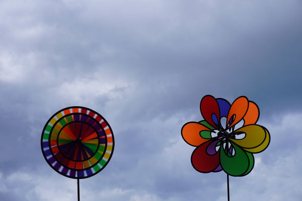 Colorful wind spinners