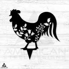 Rooster plant stake