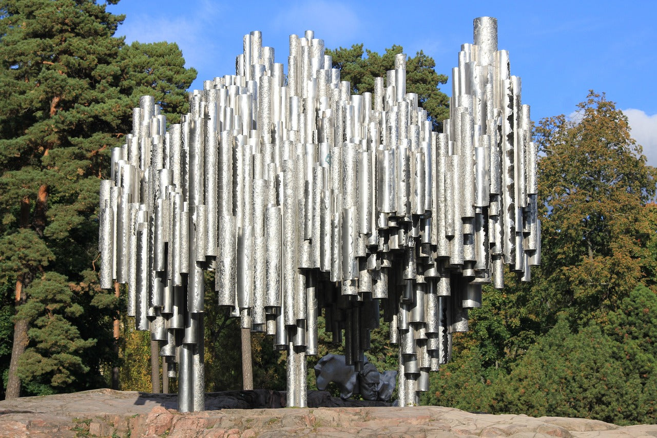 Stainless steel modern sculpture