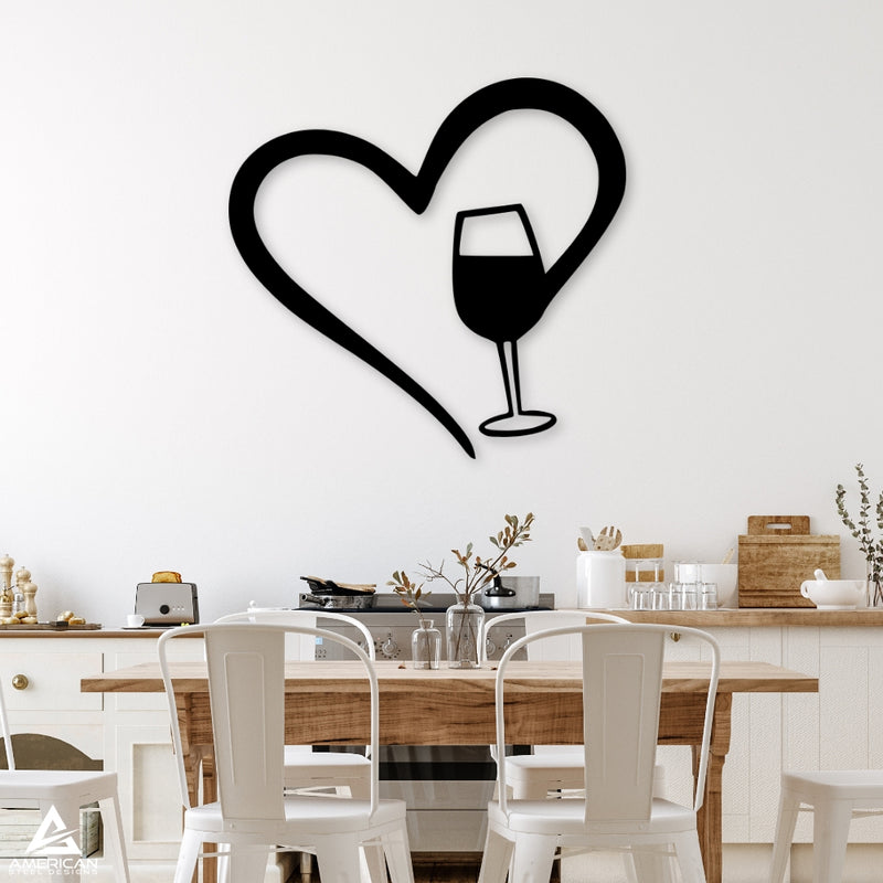 Wine metal art