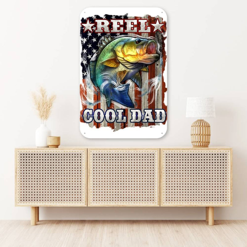"Reel Cool Dad" Steel Print