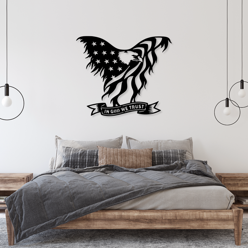 American Flag Eagle In God We Trust
