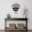 Beautiful Floral Monogram Sign - American Steel Designs