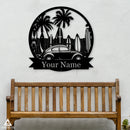 Bug Beach Scene Monogram