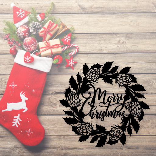 Merry Christmas Foliage Wreath