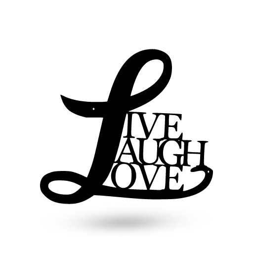 Cursive Live Laugh Love Sign - American Steel Designs