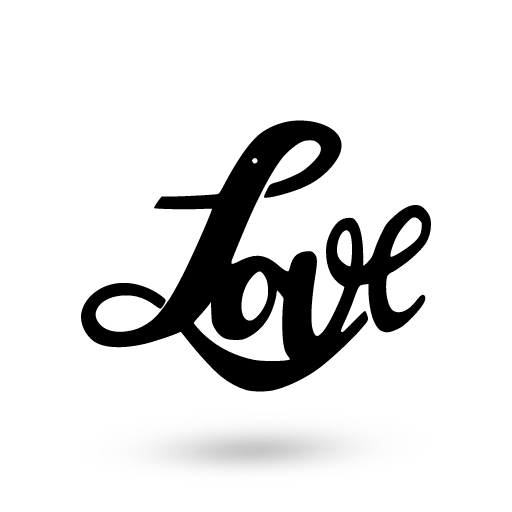 Cursive Love Sign - American Steel Designs