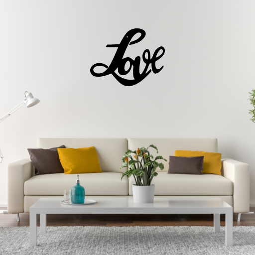 Cursive Love Sign - American Steel Designs