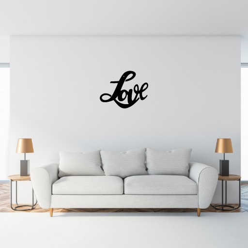 Cursive Love Sign - American Steel Designs