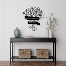 Cute Floral Monogram Sign - American Steel Designs