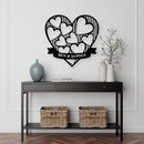 Hearts Monogram Sign - American Steel Designs