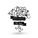 Cute Floral Monogram Sign - American Steel Designs