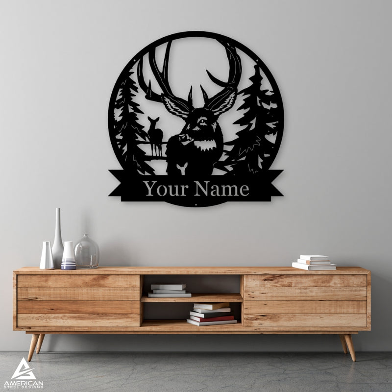Deer Close Nature Monogram