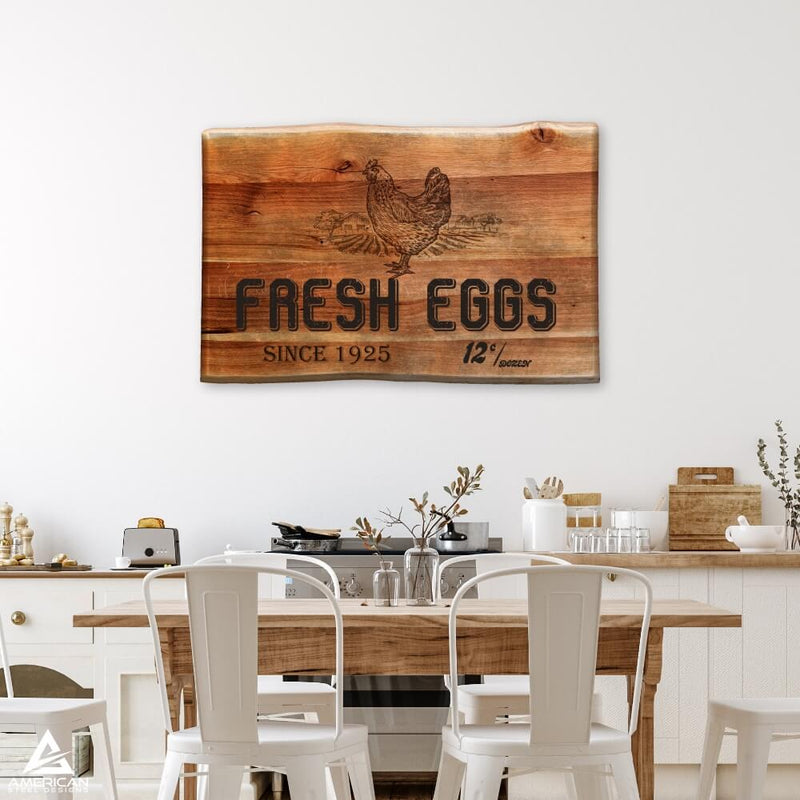 Fresh Eggs Steel Print