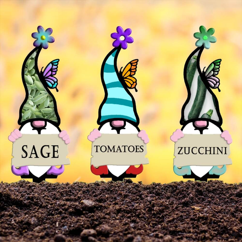 Colorful Steel Garden Plant Gnomes (Promotion)