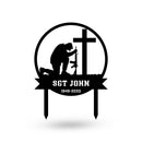 Fallen Soldier Memorial Monogram Stake