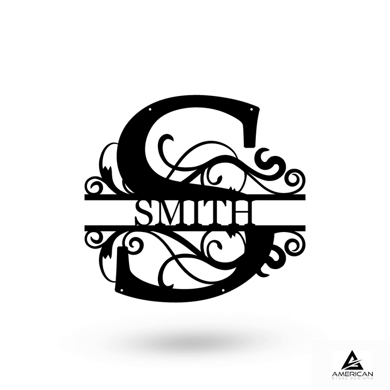 Split Letter Metal Monogram