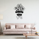 Fancy Floral Monogram Sign - American Steel Designs