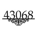 Fancy Swirl Home Number Sign