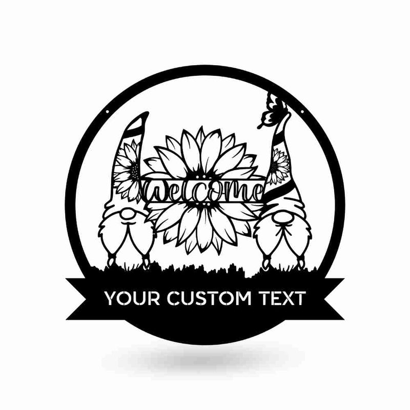 Sunflower Garden Gnome Monogram