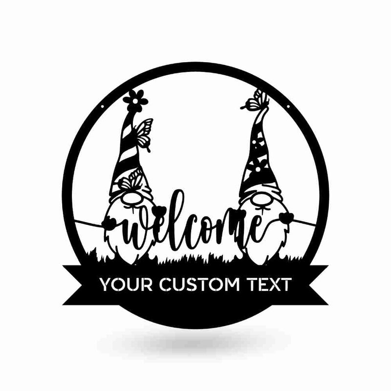 Gnome Welcome Sign Monogram