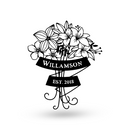 Gorgeous Floral Monogram Sign - American Steel Designs