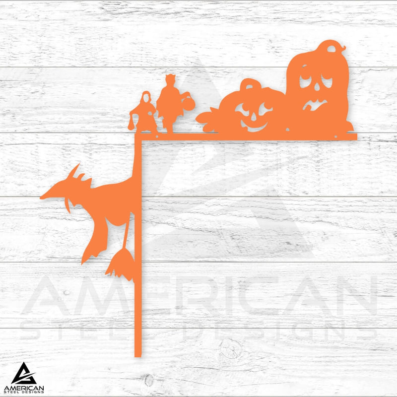 Halloween Door Corners 6 Pack (Orange & Black Powder Coated)
