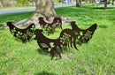 Floral Chicken Stake Set
