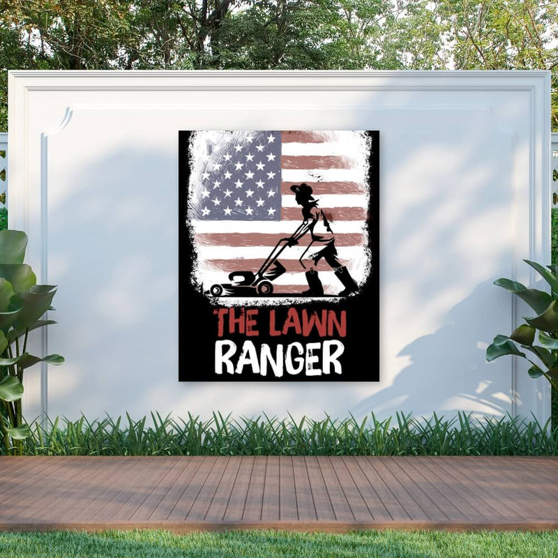The Lawn Ranger Steel Print