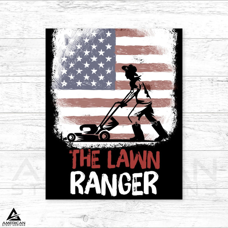 The Lawn Ranger Steel Print