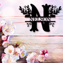 Floral Spilt Letter Monogram