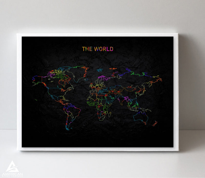 World Map Outline Canvas Print