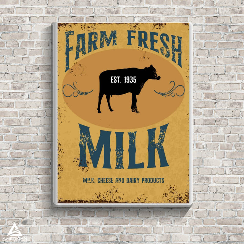 Farm Fresh Milk Canvas Print