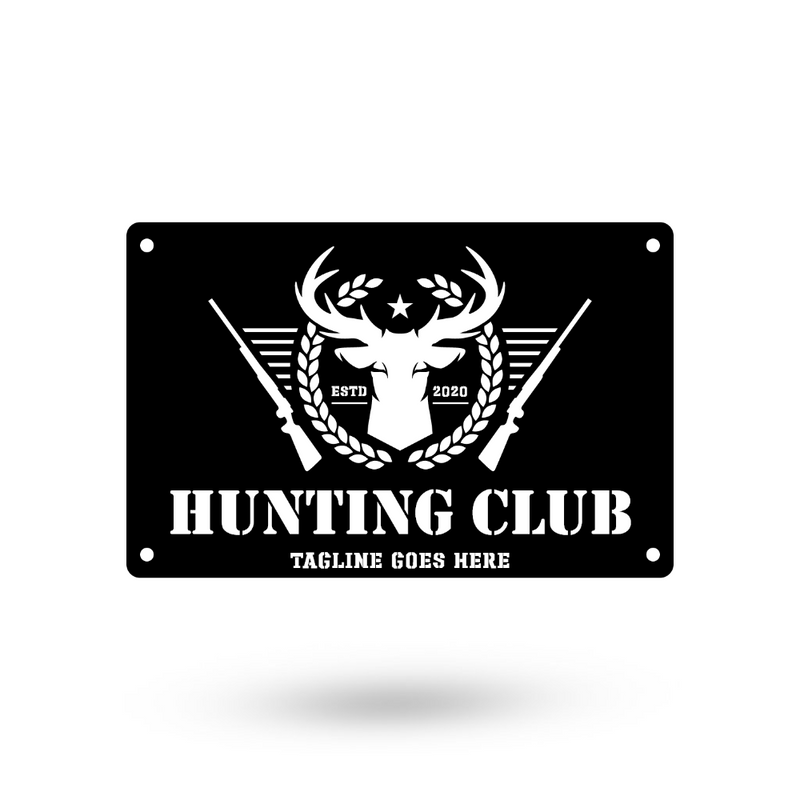 Personalized Trophy Hunting Club Sign