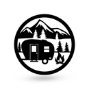 Camping Mountain Scene