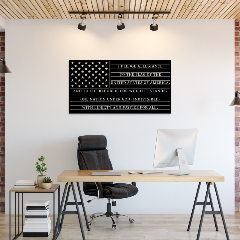 Pledge Allegiance American Flag