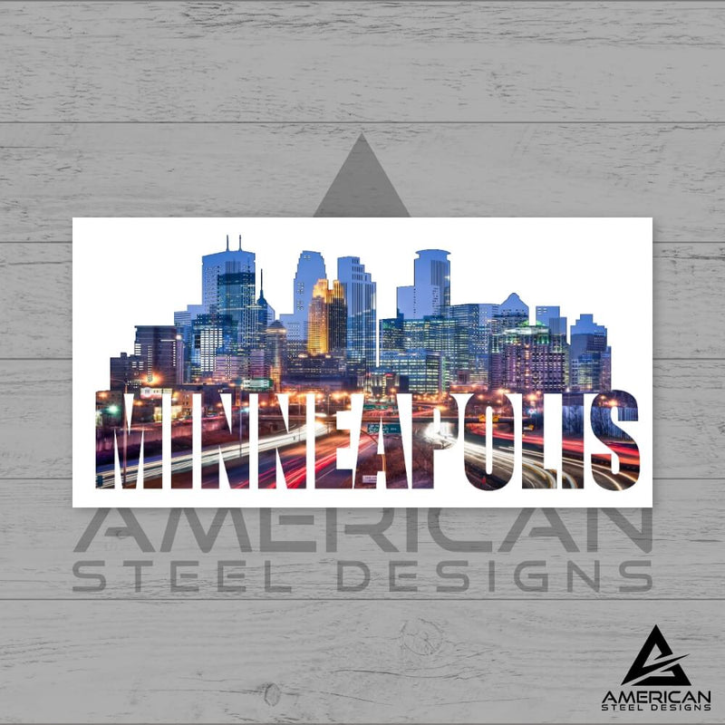 Minneapolis Skyline Steel Print