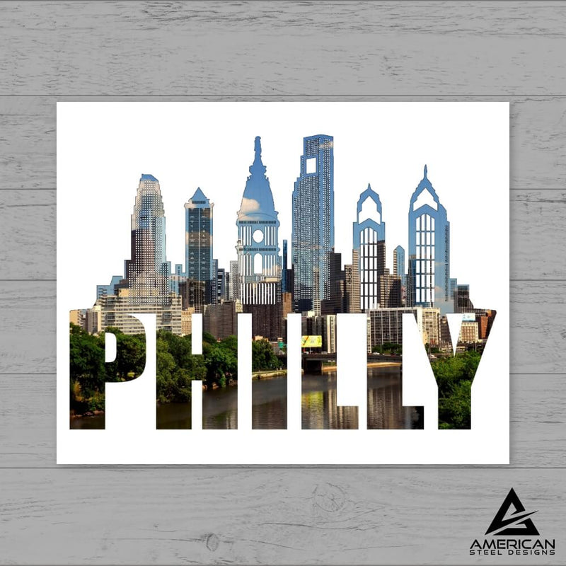 Philadelphia Skyline Steel Print