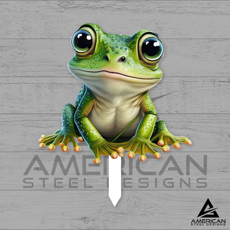 Realistic Frog Steel Stake- UV Print