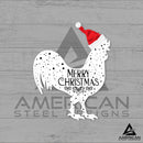 Printed White Christmas Chickens Stake Set