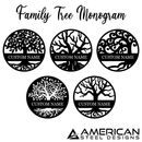 Family Tree Monogram Sign