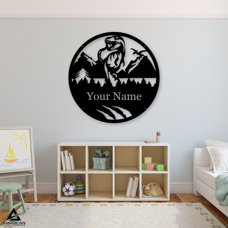 Dinosaur T-Rex Roam Monogram