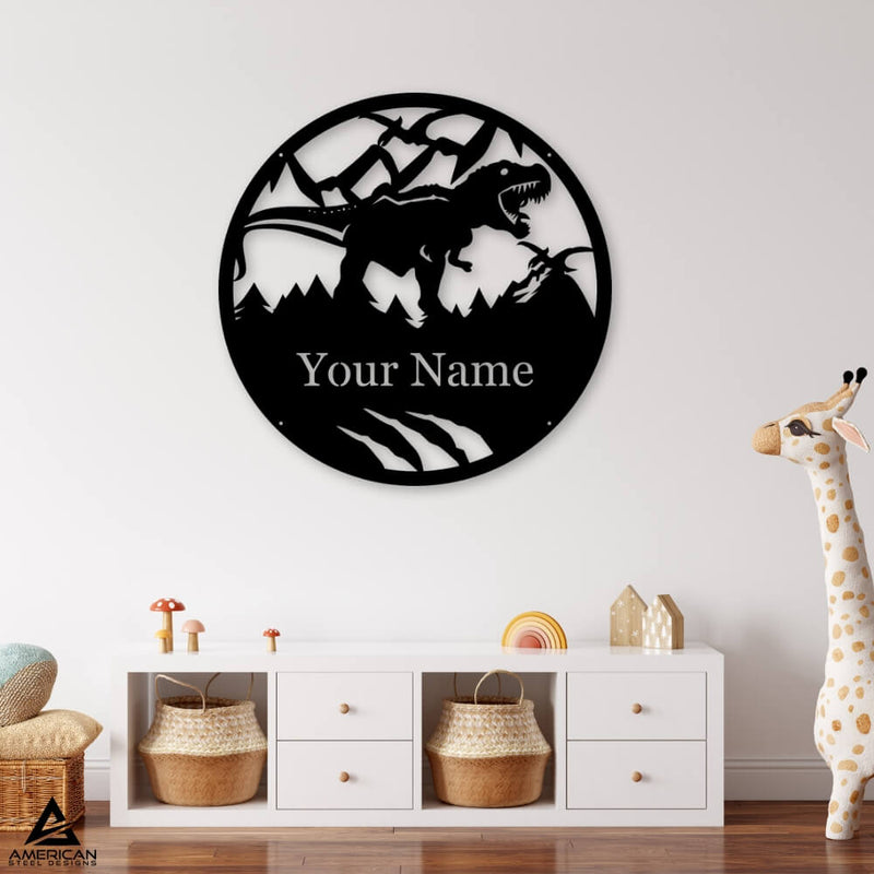 Dinosaur T-Rex Running Monogram