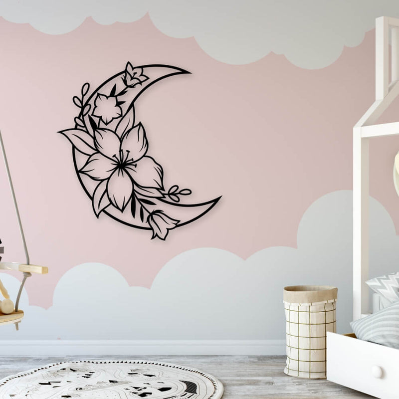 Floral Crescent Moon