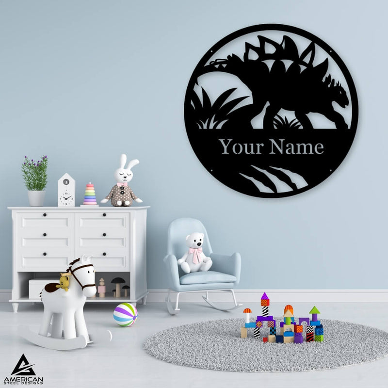 Dinosaur Stegosaurus Right Monogram
