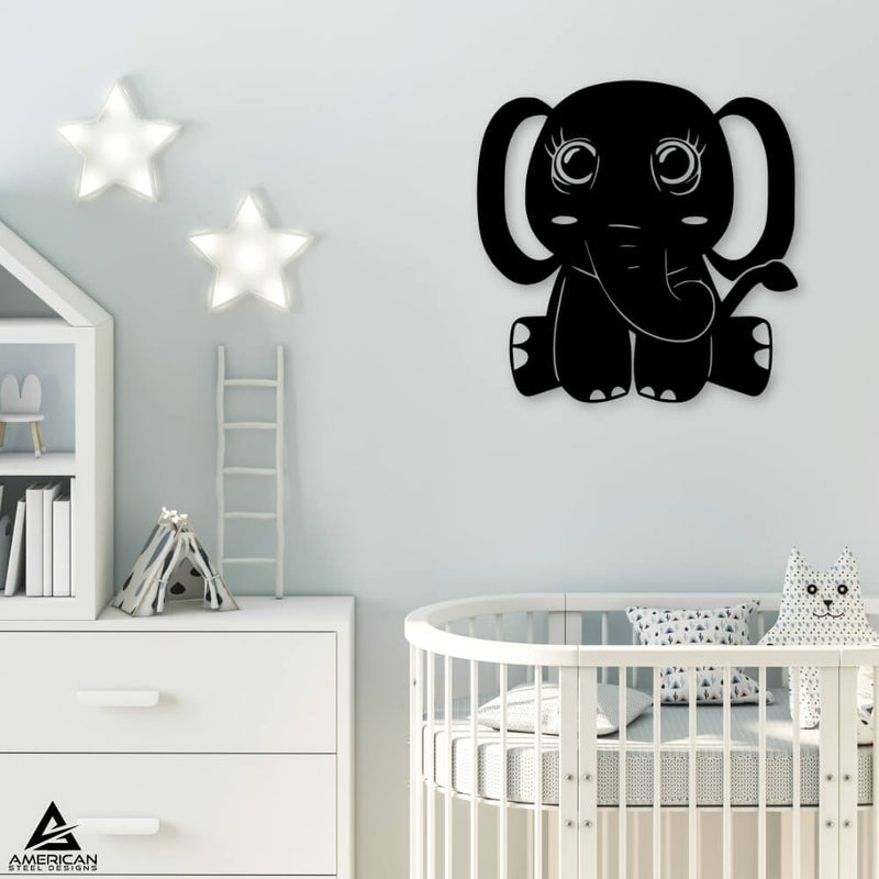 Baby Love Monogram - Powder Coated Steel Sign for Infant's Nursery