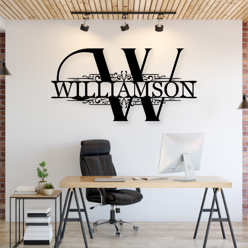 Elegant Spilt Letter Monogram