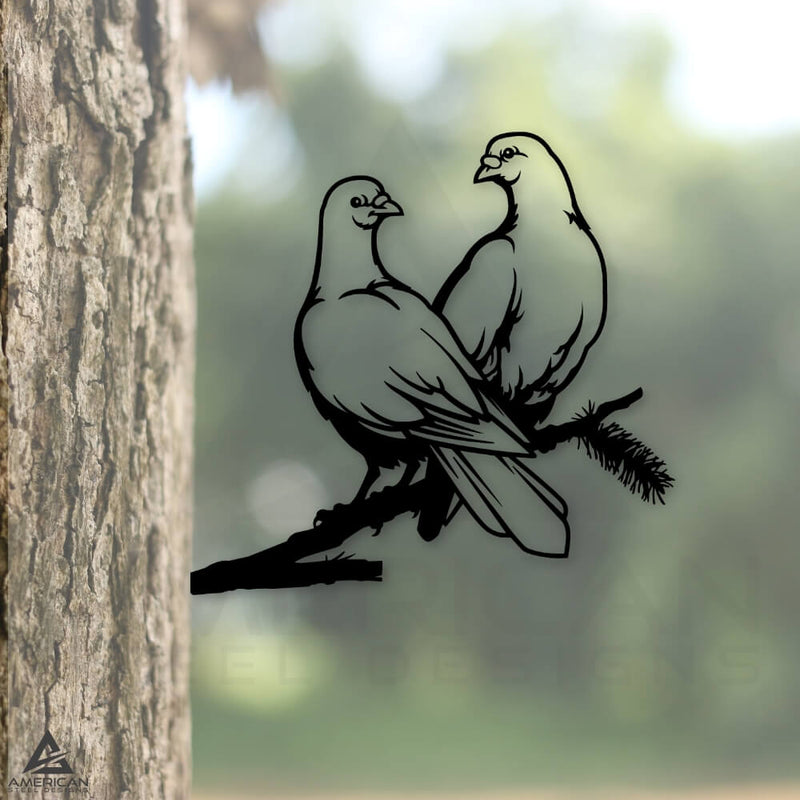 White Doves Tree Stake