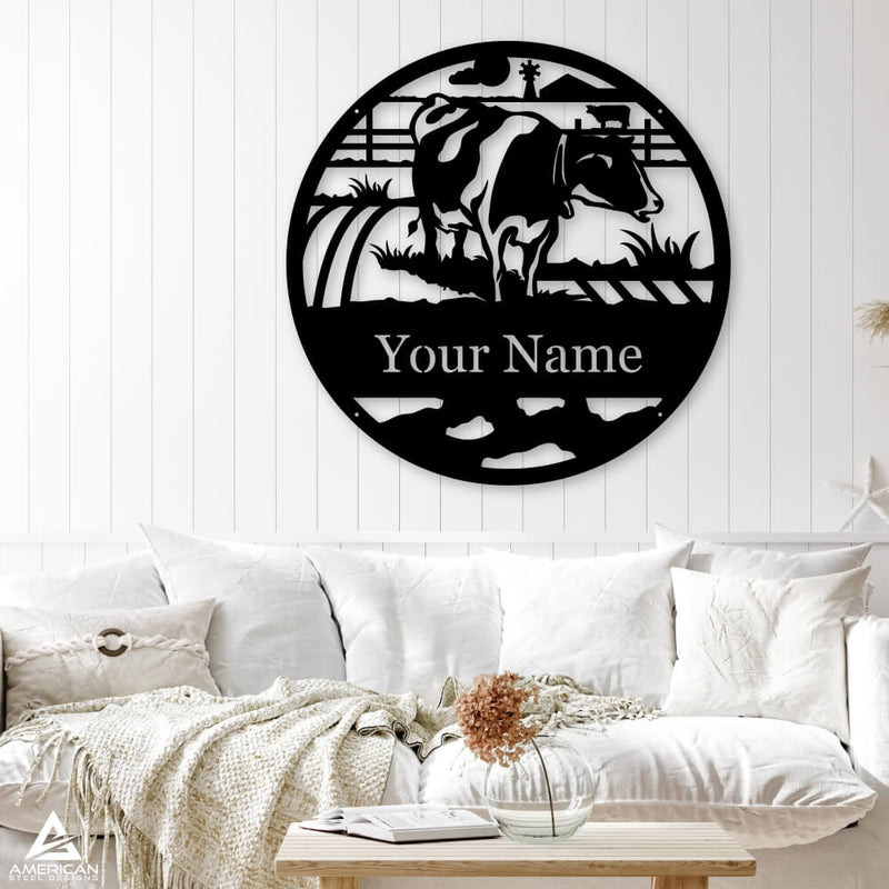 Farm Cow Monogram
